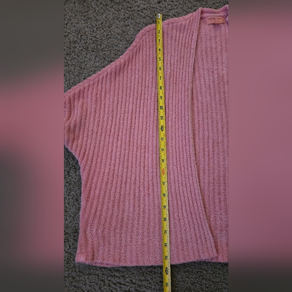 Barefoot Dreams Cozychic Lite Ribbed Cardigan Peach Coral Size S/M - Picture 5 of 6